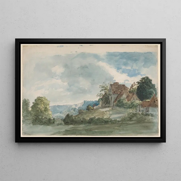 William Henry Hunt - Cottages in an Extensive Landscape.webp