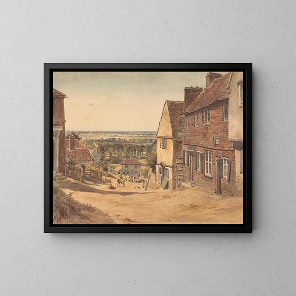 Rue Dagnall, St Albans - William Henry Hunt — oprawiony obraz na ścianie