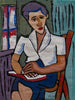 Dziewczyna siedząca - William Henry Johnson — widok dzieła