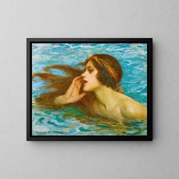 Mała syrenka - William Henry Margetson — oprawiony obraz na ścianie