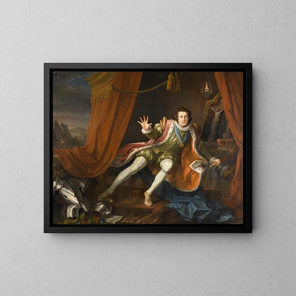 Davida Garricka w Richard III - William Hogarth — oprawiony obraz na ścianie