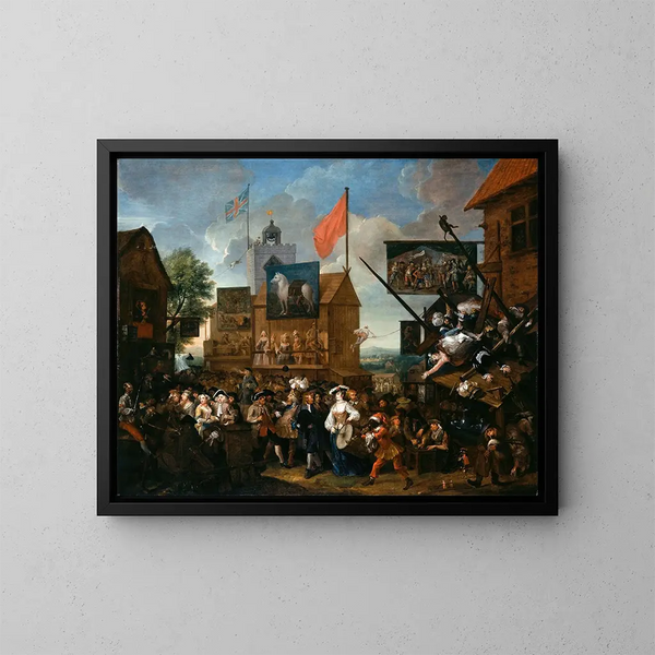 Foire de Southwark - William Hogarth — oprawiony obraz na ścianie