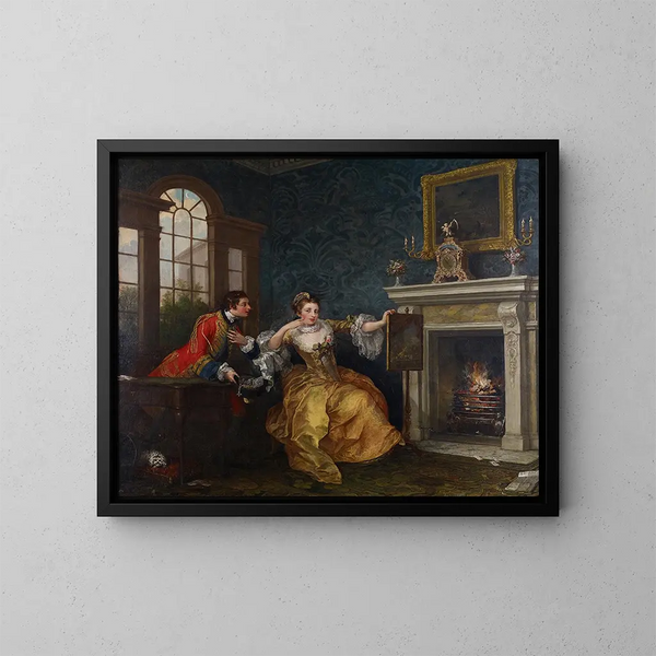 Ostatnia stawka damy - William Hogarth — oprawiony obraz na ścianie
