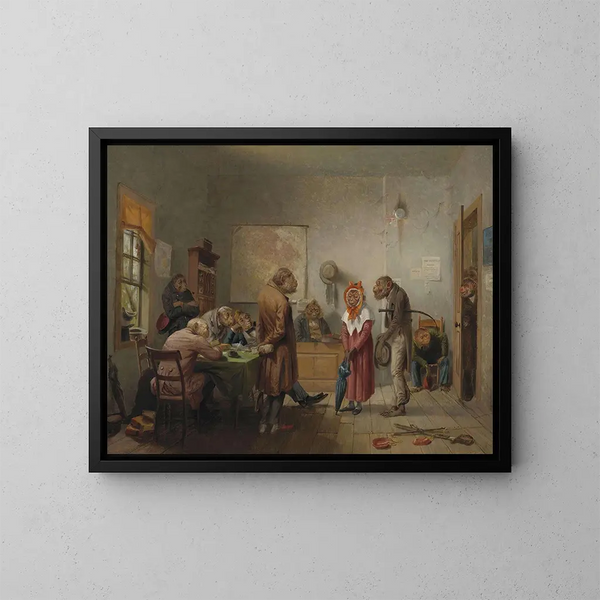 Rozwód - William Holbrook Beard — oprawiony obraz na ścianie