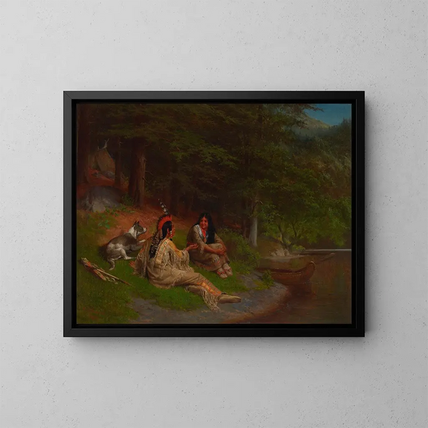 Idylle indienne - William Holbrook Beard — oprawiony obraz na ścianie