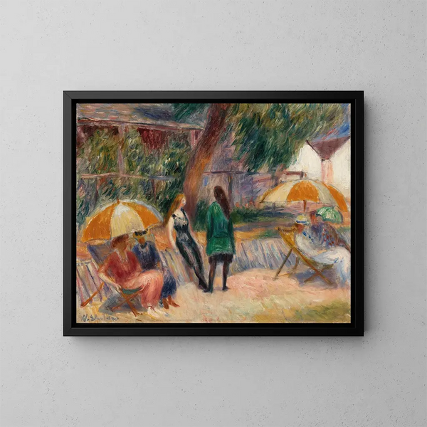 Plaża z postaciami w Bellport - William James Glackens — oprawiony obraz na ścianie