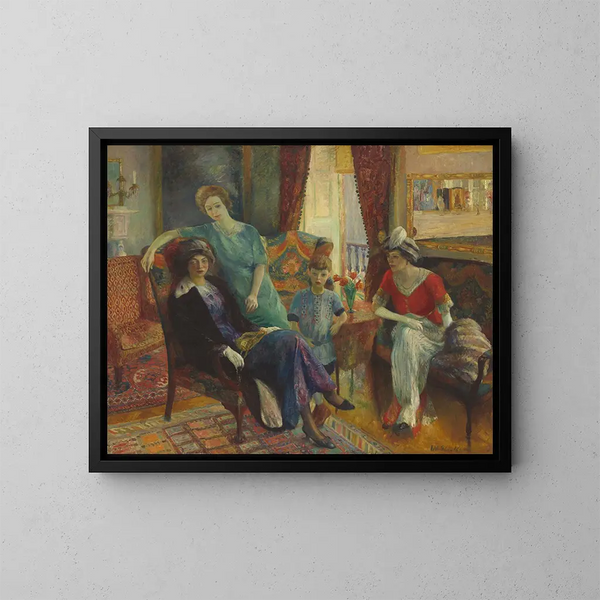 Rodzinna grupa - William James Glackens — oprawiony obraz na ścianie