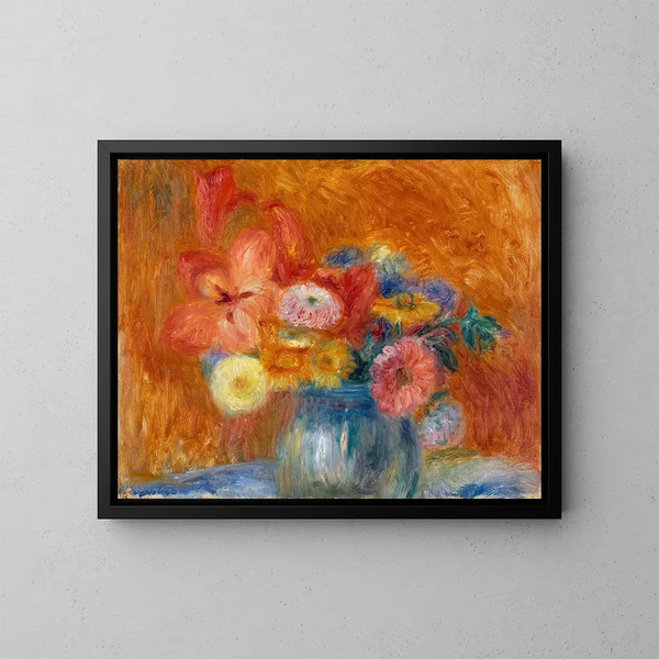 Bol zielony z kwiatami - William James Glackens — oprawiony obraz na ścianie