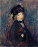 Głowa dziewczyny z piórami w turbanie - William James Glackens — widok dzieła