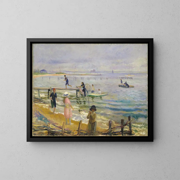 Jetées à Bellport - William James Glackens — oprawiony obraz na ścianie