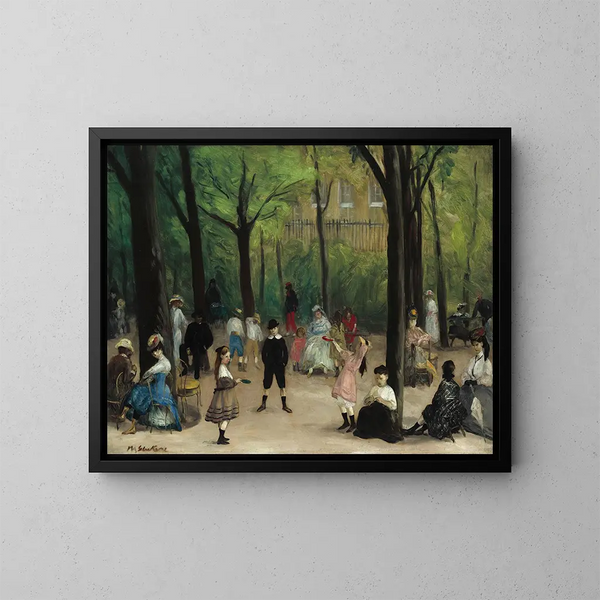 Ogrody Luksemburskie - William James Glackens — oprawiony obraz na ścianie