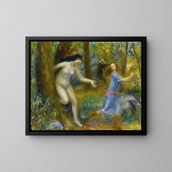 Seria nimf z mężczyzną - William James Glackens — oprawiony obraz na ścianie