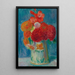Martwa natura z liliami - William James Glackens — oprawiony obraz na ścianie