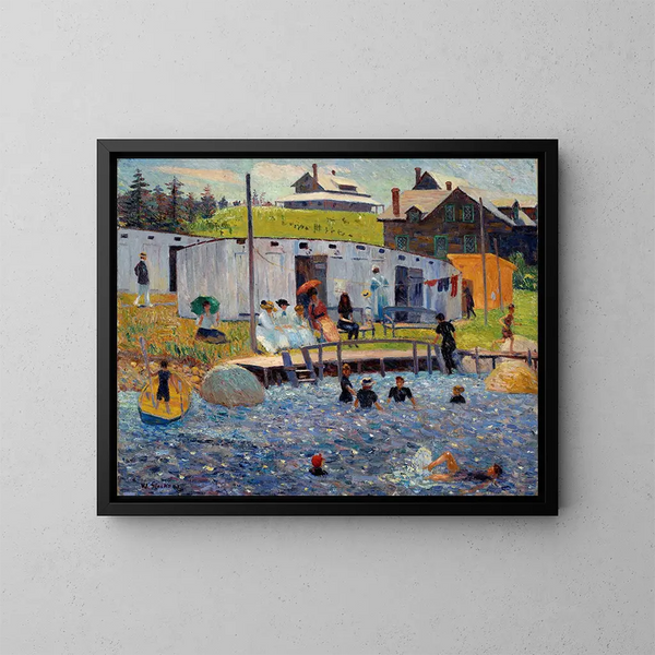 L'heure du bain, Chester, Nowa Szkocja - William James Glackens — oprawiony obraz na ścianie