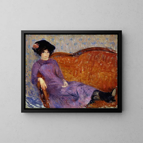 La robe violette - William James Glackens — oprawiony obraz na ścianie