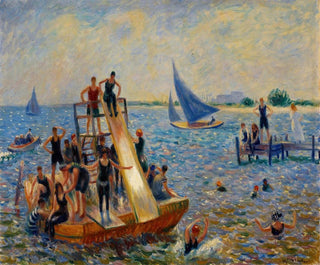 Le Radeau - William James Glackens — widok dzieła