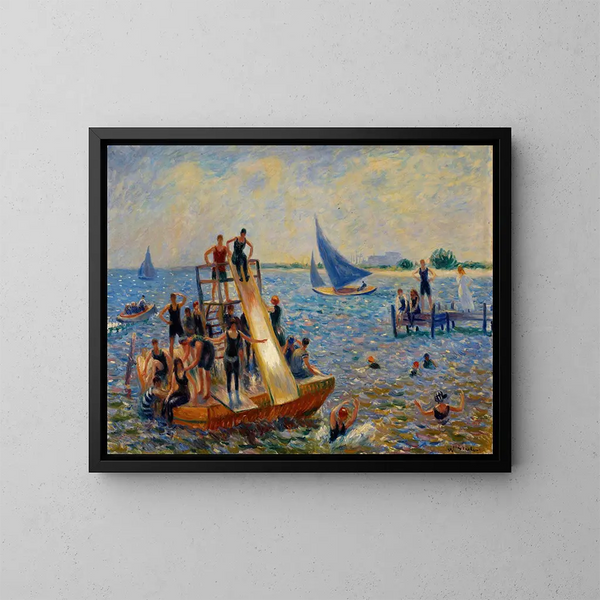 Le Radeau - William James Glackens — oprawiony obraz na ścianie