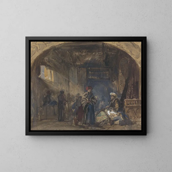 Bazaar du Caire - William James Müller — oprawiony obraz na ścianie