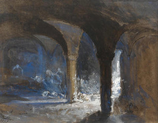 William James Mller - Crypt of the bishops palace during the Bristol riots.webp