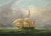 La Barque Sylph należący do M. Alexandra Robertson u wybrzeży Makao, Chiny - William John Huggins — widok dzieła