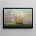 La Barque Sylph należący do M. Alexandra Robertson u wybrzeży Makao, Chiny - William John Huggins — oprawiony obraz na ścianie