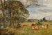 Bétail Pâturant avec l'Église de Sefton au Loin - William Joseph Julius Caesar Bond — widok dzieła