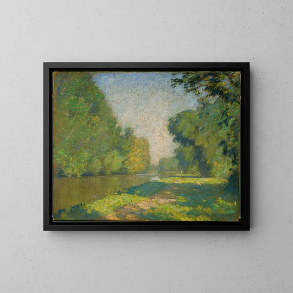 Le chemin de halage - William Langson Lathrop — oprawiony obraz na ścianie