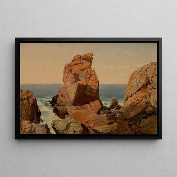 William M Hart - Rocks on the Shore.webp