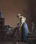 Dziewczyna zamiatająca - William McGregor Paxton — widok dzieła