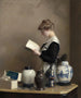 Kobieta sprzątająca - William McGregor Paxton — widok dzieła