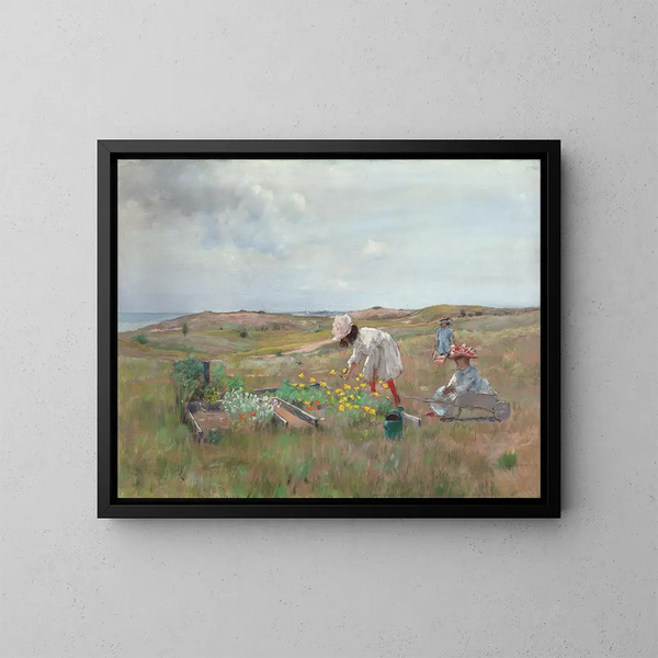 Zgromadzenie kwiatów, Shinnecock, Long Island - William Merritt Chase — oprawiony obraz na ścianie
