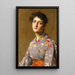 Młoda dziewczyna w japońskim kostiumie - William Merritt Chase — oprawiony obraz na ścianie
