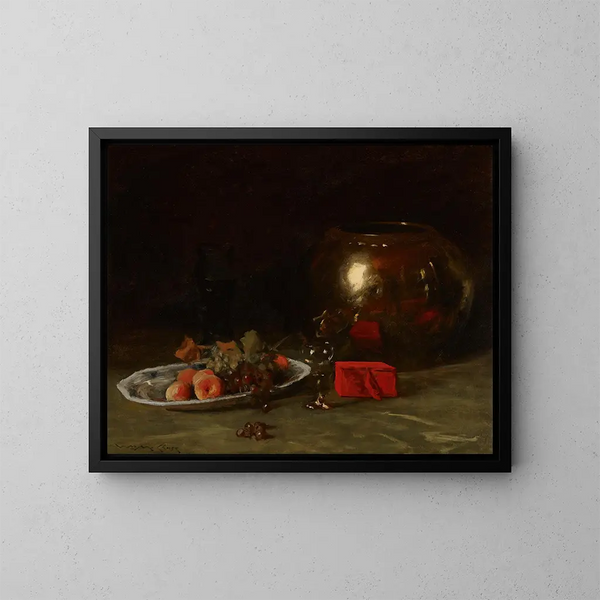 Le grand bol en laiton - William Merritt Chase — oprawiony obraz na ścianie