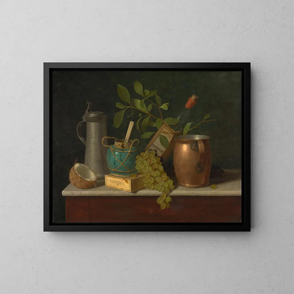 Juste dessert - William Michael Harnett — oprawiony obraz na ścianie