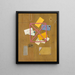 Le porte-lettres des artistes - William Michael Harnett — oprawiony obraz na ścianie