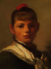 Dziewczyna z czerwonym wstążką we włosach - William Morris Hunt — widok dzieła