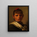 Dziewczyna z czerwonym wstążką we włosach - William Morris Hunt — oprawiony obraz na ścianie