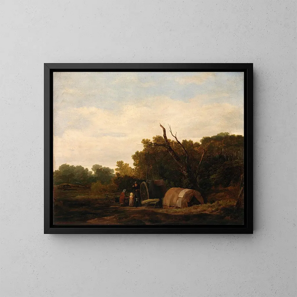 Un campement de gitans - William Mulready — oprawiony obraz na ścianie