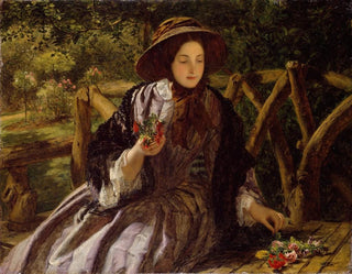 William Powell Frith - Garden Flowers Making A Posy.webp