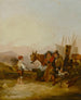 Podróżnicy nad brzegiem morza - William Shayer Snr — widok dzieła