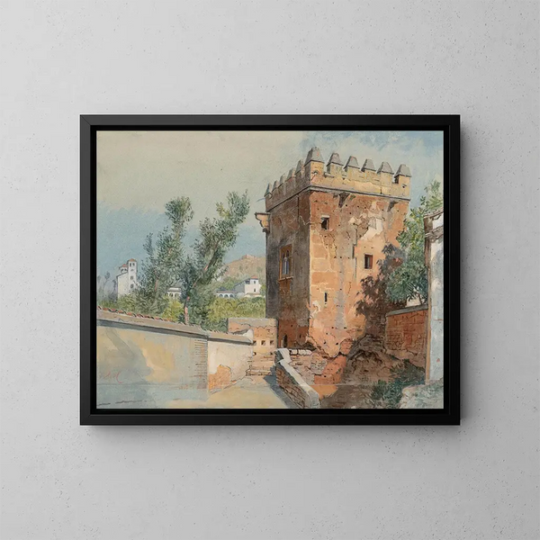 Widok z Alhambry, Hiszpania - William Stanley Haseltine — oprawiony obraz na ścianie