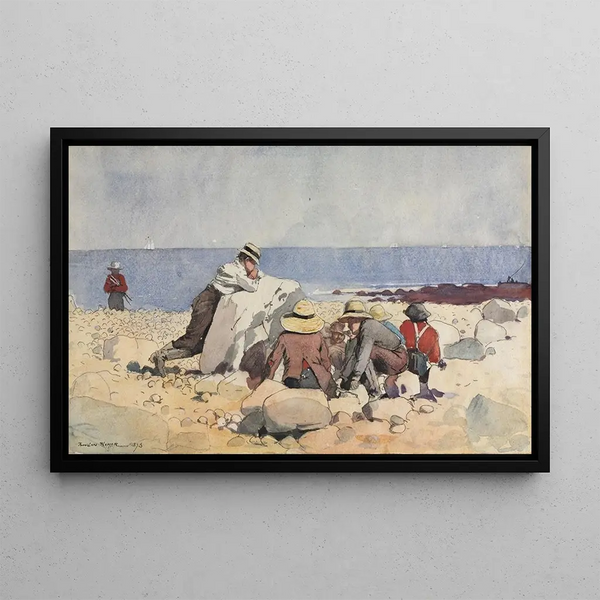 Uczta na małże - Winslow Homer — oprawiony obraz na ścianie