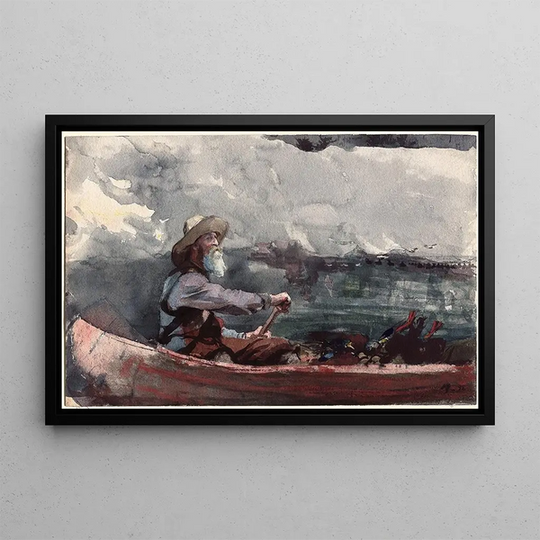 Przewodnik po Adirondacks - Winslow Homer — oprawiony obraz na ścianie