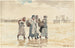 Cztery rybaczki na plaży - Winslow Homer — widok dzieła