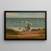 na plaży w Marshfield - Winslow Homer — oprawiony obraz na ścianie
