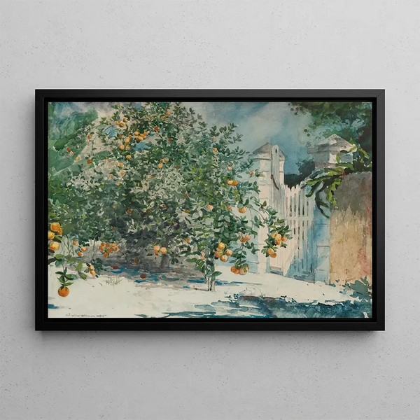 Pomarańcze i brama - Winslow Homer — oprawiony obraz na ścianie