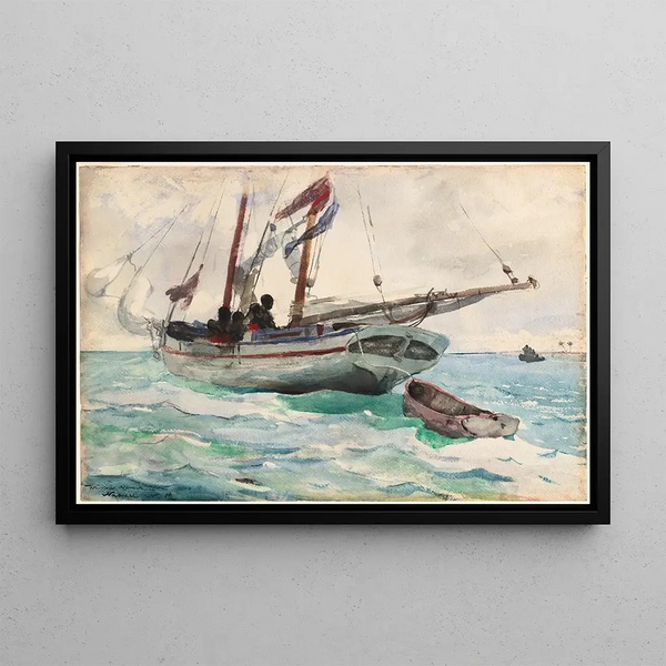 Goélette Nassau - Winslow Homer — oprawiony obraz na ścianie