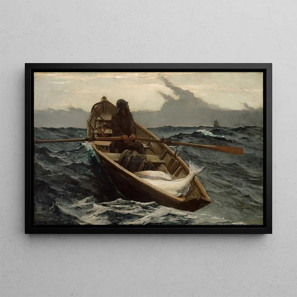L'Ostrzeżenie o mgle - Winslow Homer — oprawiony obraz na ścianie
