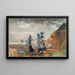 Trzy młode rybaczki w Tynemouth - Winslow Homer — oprawiony obraz na ścianie