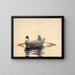 Dwie dziewczynki w łódce - Winslow Homer — oprawiony obraz na ścianie